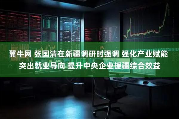 翼牛网 张国清在新疆调研时强调 强化产业赋能 突出就业导向 提升中央企业援疆综合效益